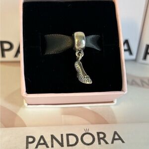Discontinued Disney’s Pandora Silver and Blue Cinderella Shoe Charm